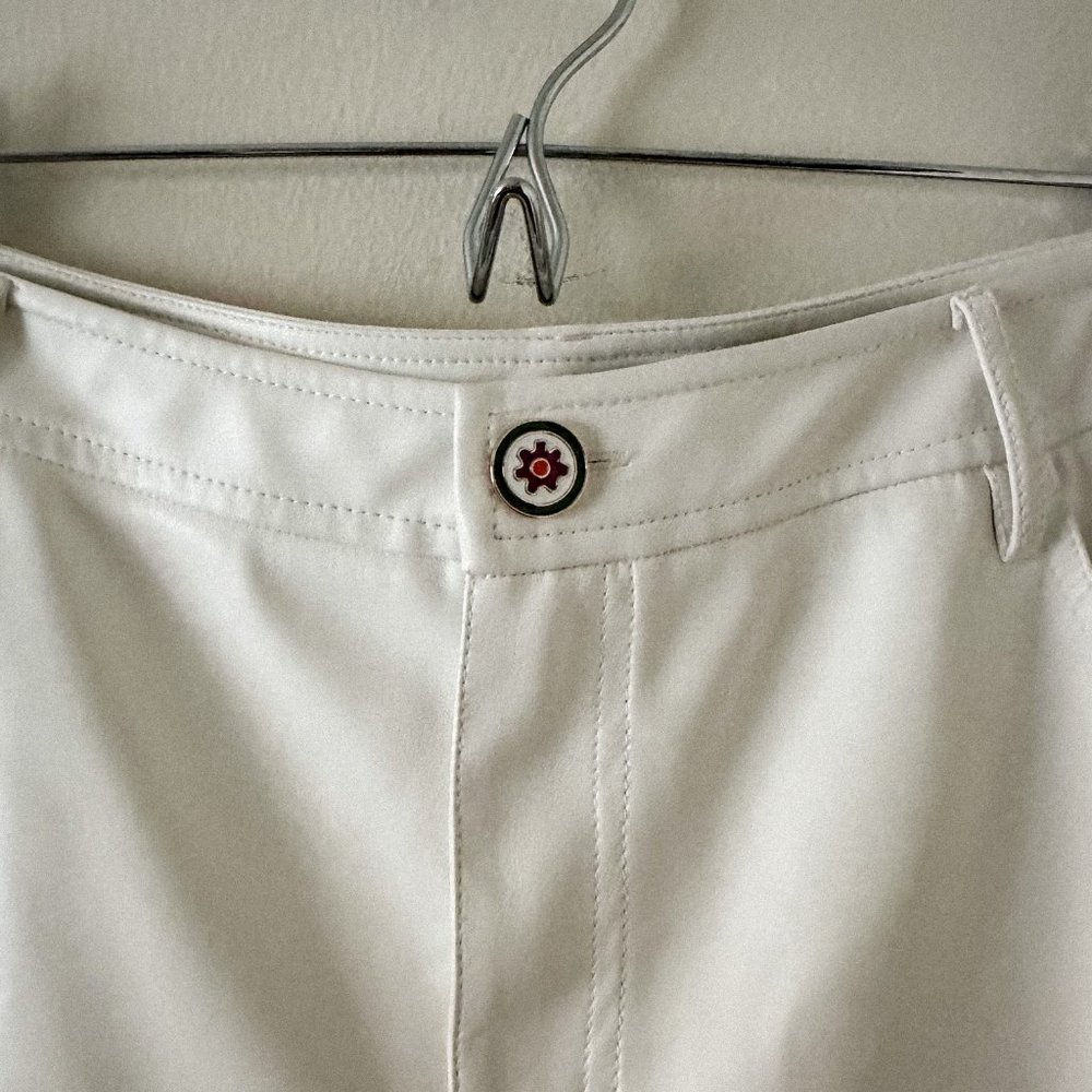 STAUD Eli Ivory White Vegan Leather Straight Leg Pants Size 16 - Picture 7 of 13